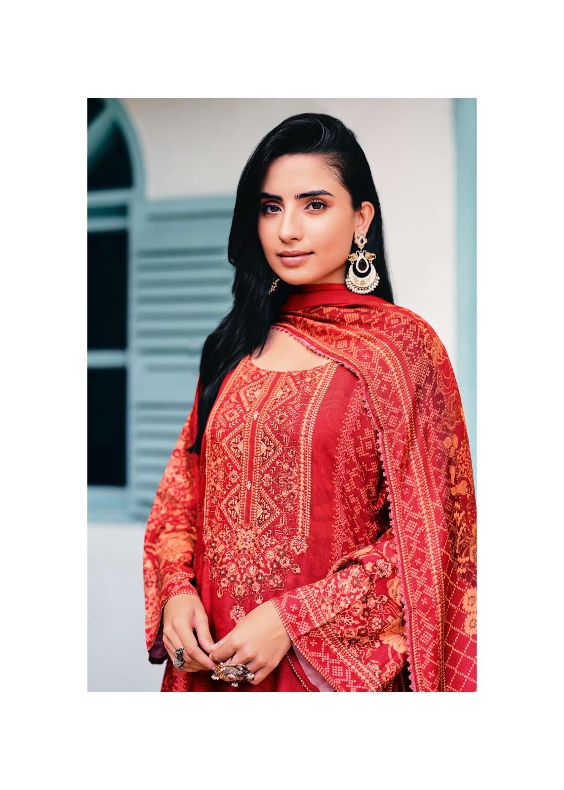 Sanaz Saanjh Viscose Pashmina Digital Printed Dress Material