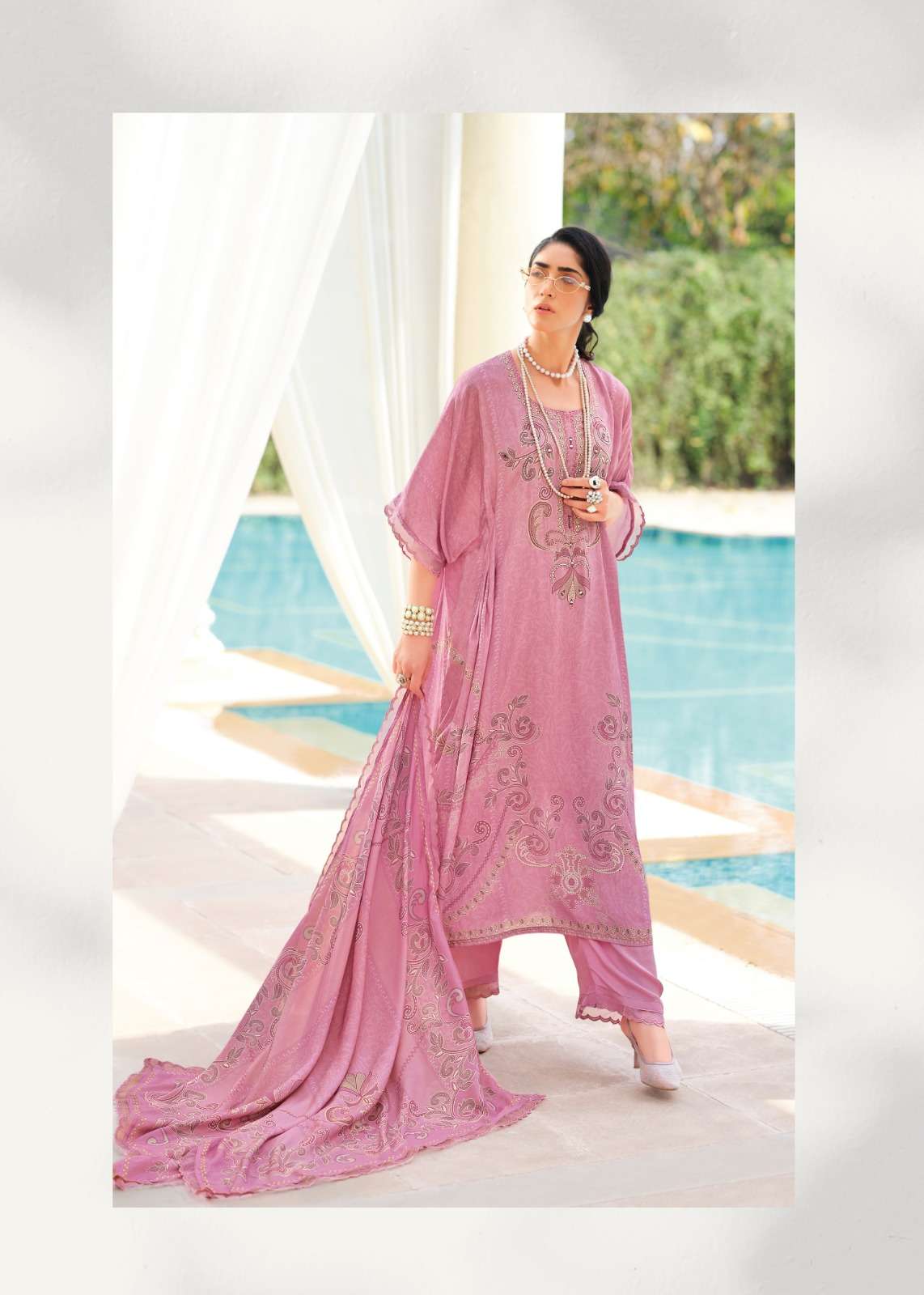Sanaz Sitara Viscose Muslin Designer Salwar Kameez - Amrah Wholesale