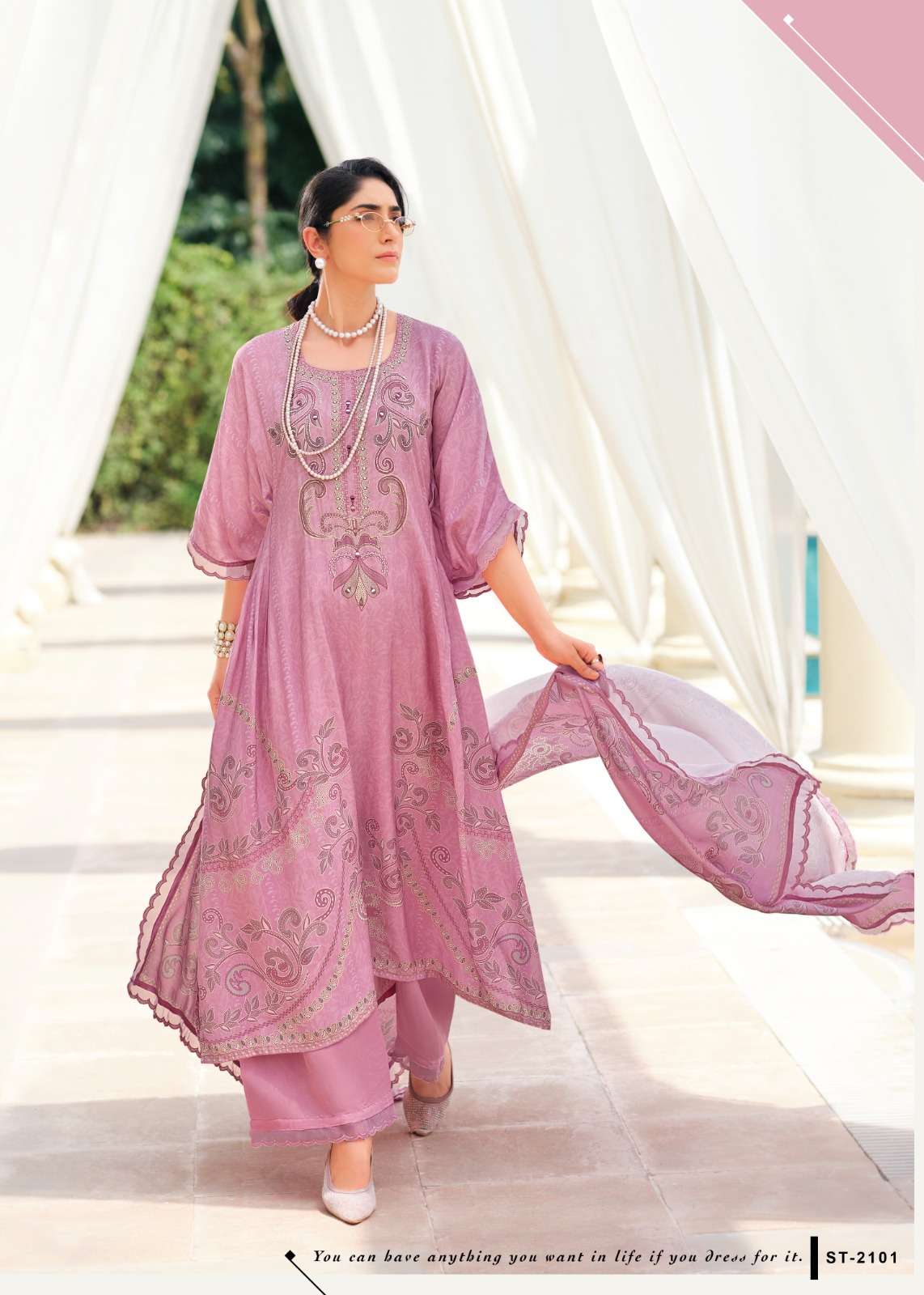 Sanaz Sitara Viscose Muslin Designer Salwar Kameez - Amrah Wholesale