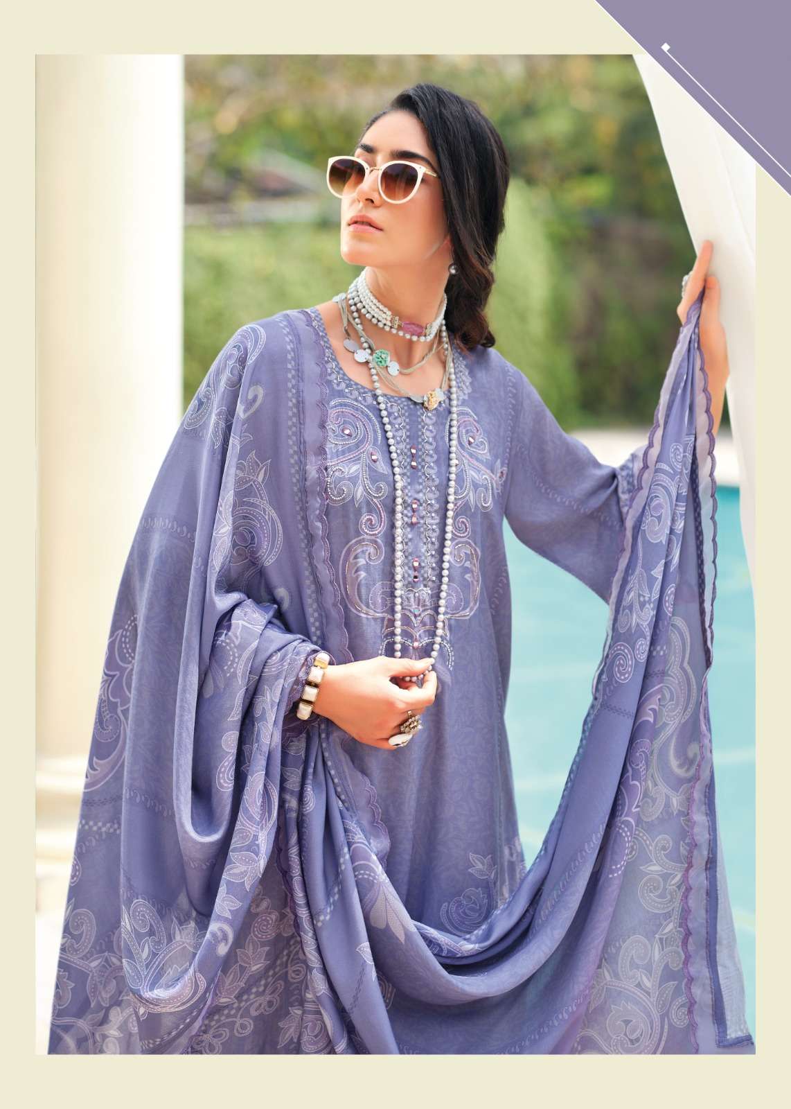 Sanaz Sitara Viscose Muslin Designer Salwar Kameez - Amrah Wholesale