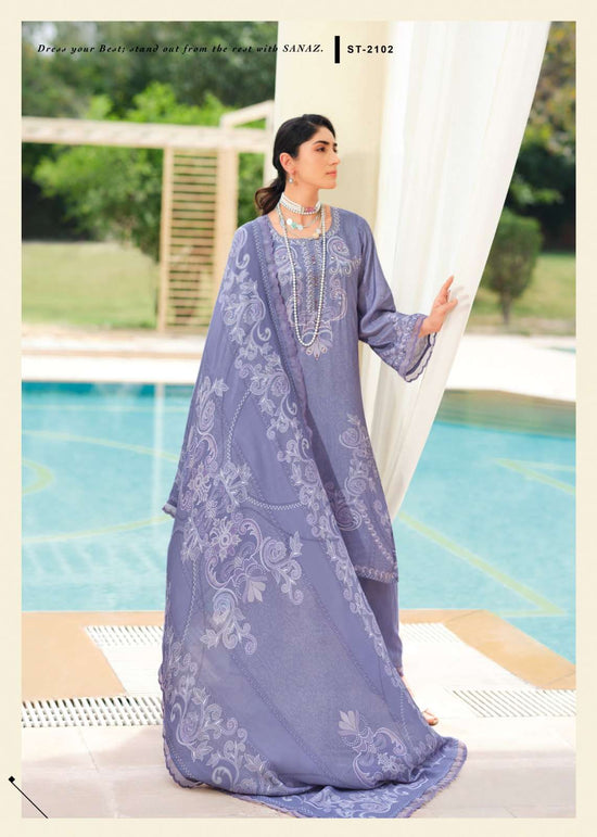 Sanaz Sitara Viscose Muslin Designer Salwar Kameez - Amrah Wholesale
