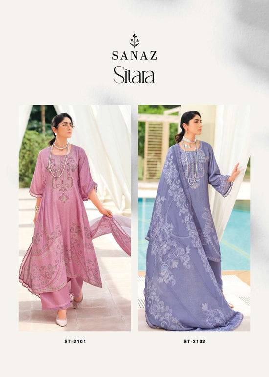Sanaz Sitara Viscose Muslin Designer Salwar Kameez - Amrah Wholesale