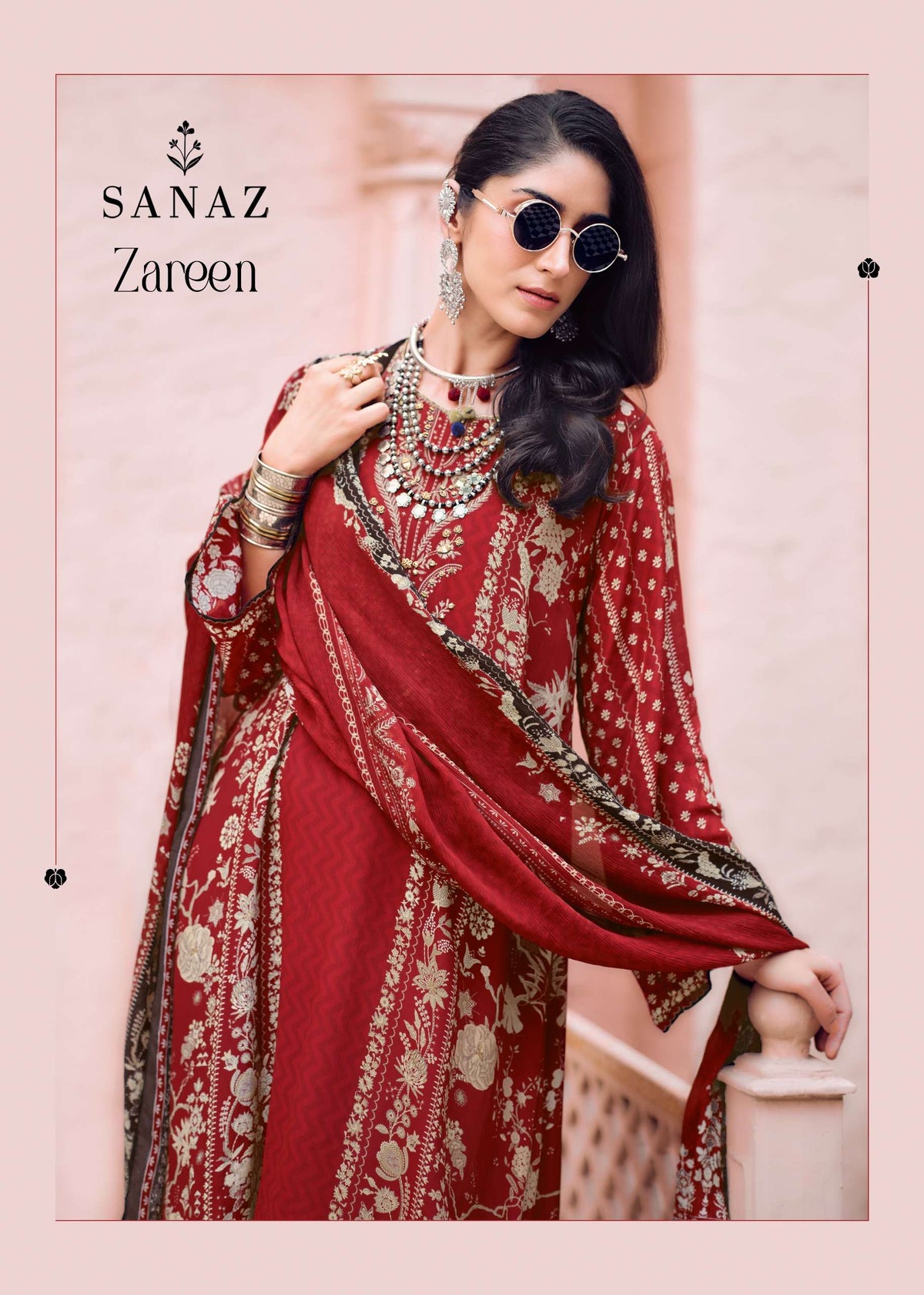 Sanaz Zareen Viscose Crape Digital Printed Pakistani Suit
