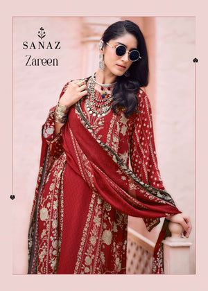 Sanaz Zareen Viscose Crape Digital Printed Pakistani Suit