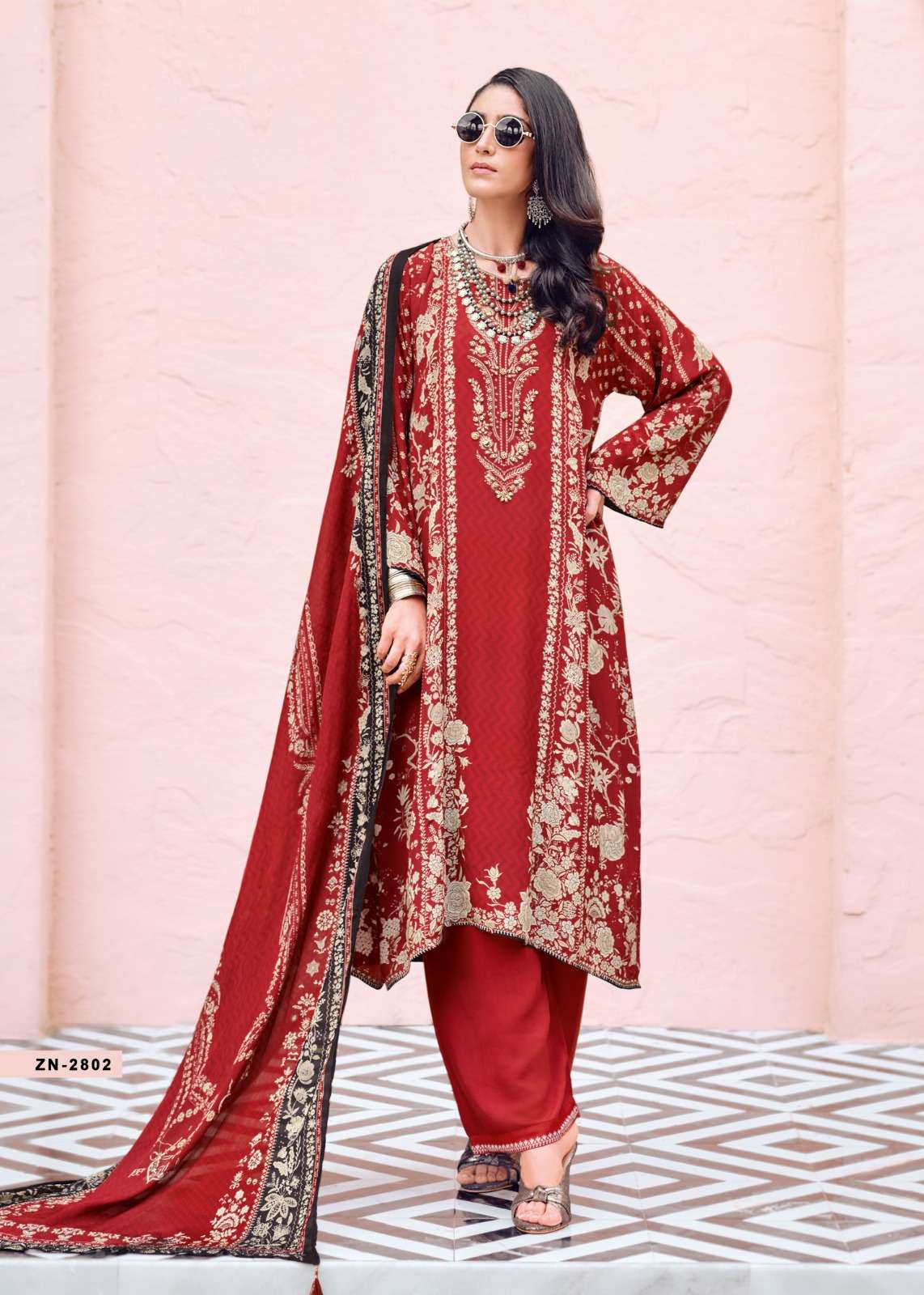 Sanaz Zareen Viscose Crape Digital Printed Pakistani Suit