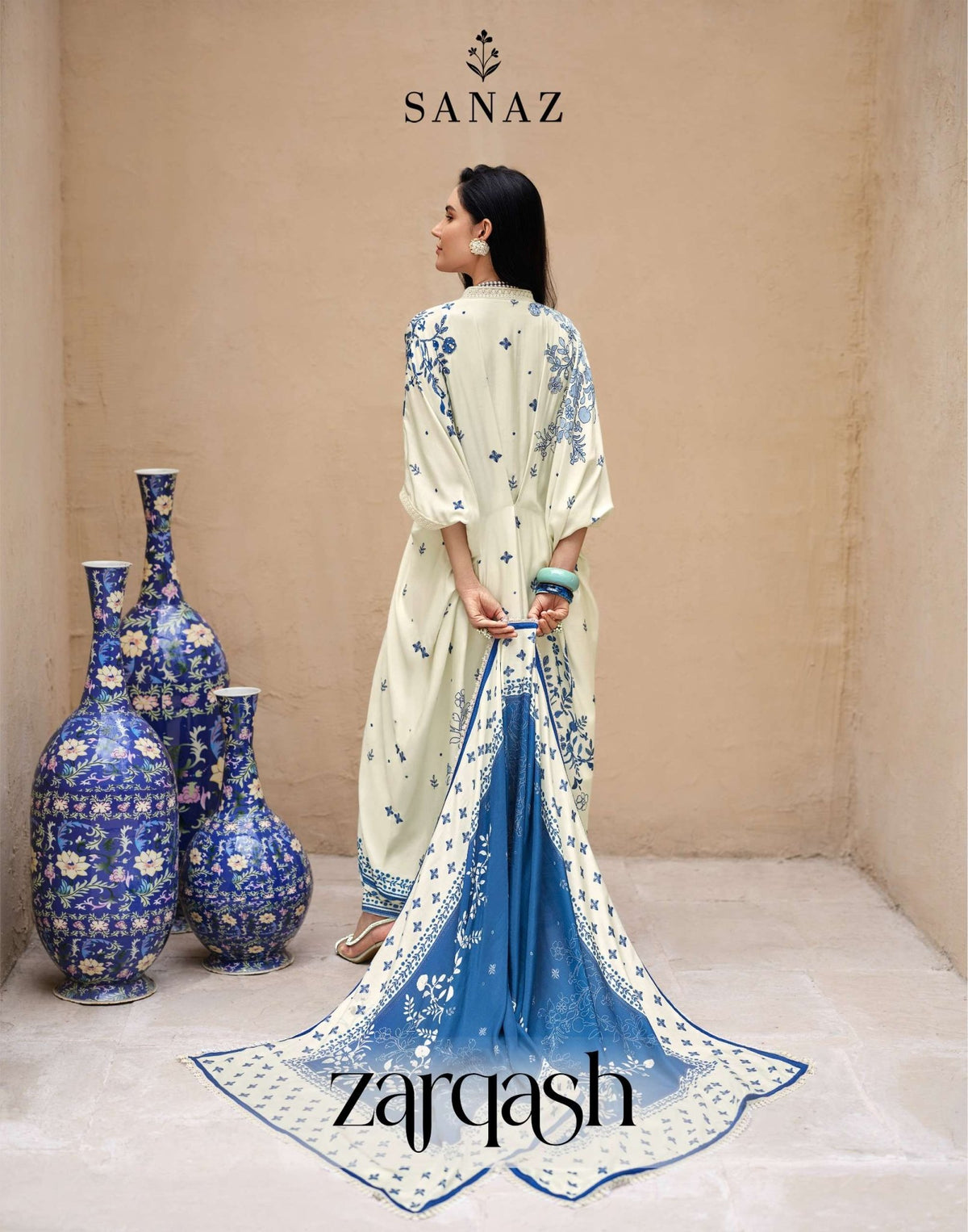 Sanaz Zarqash Digital Printed Muslin Salwar Suit - Amrah Wholesale