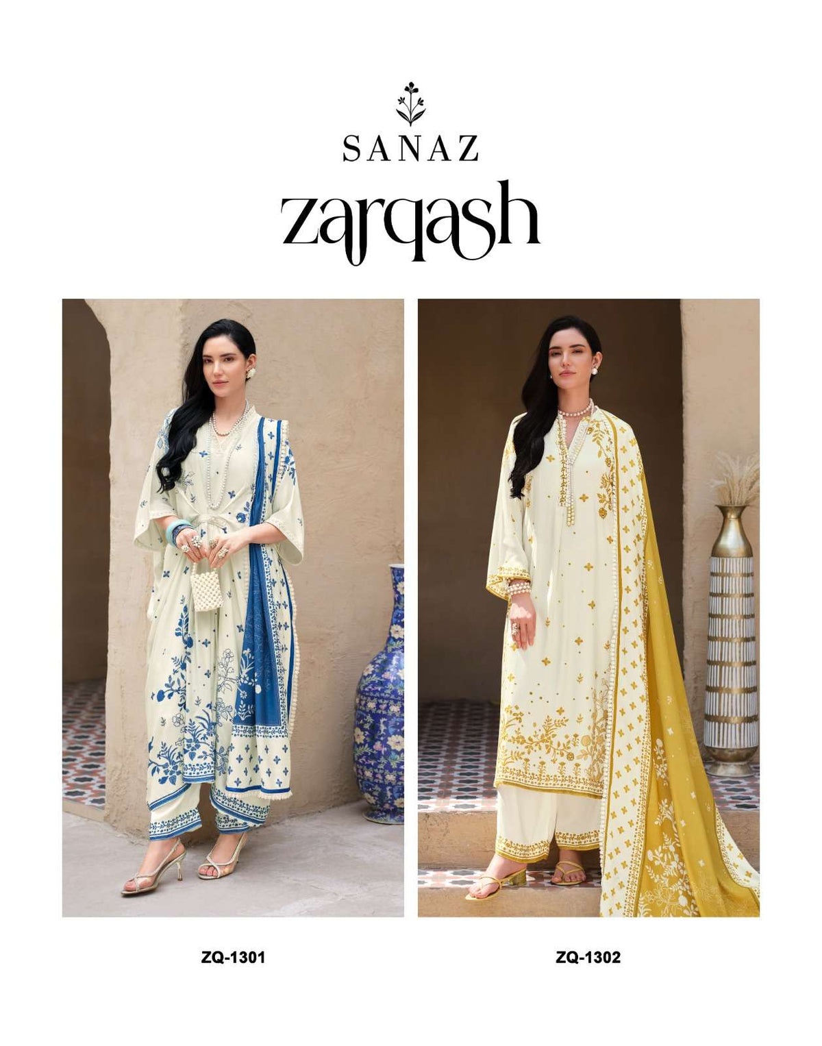 Sanaz Zarqash Digital Printed Muslin Salwar Suit - Amrah Wholesale