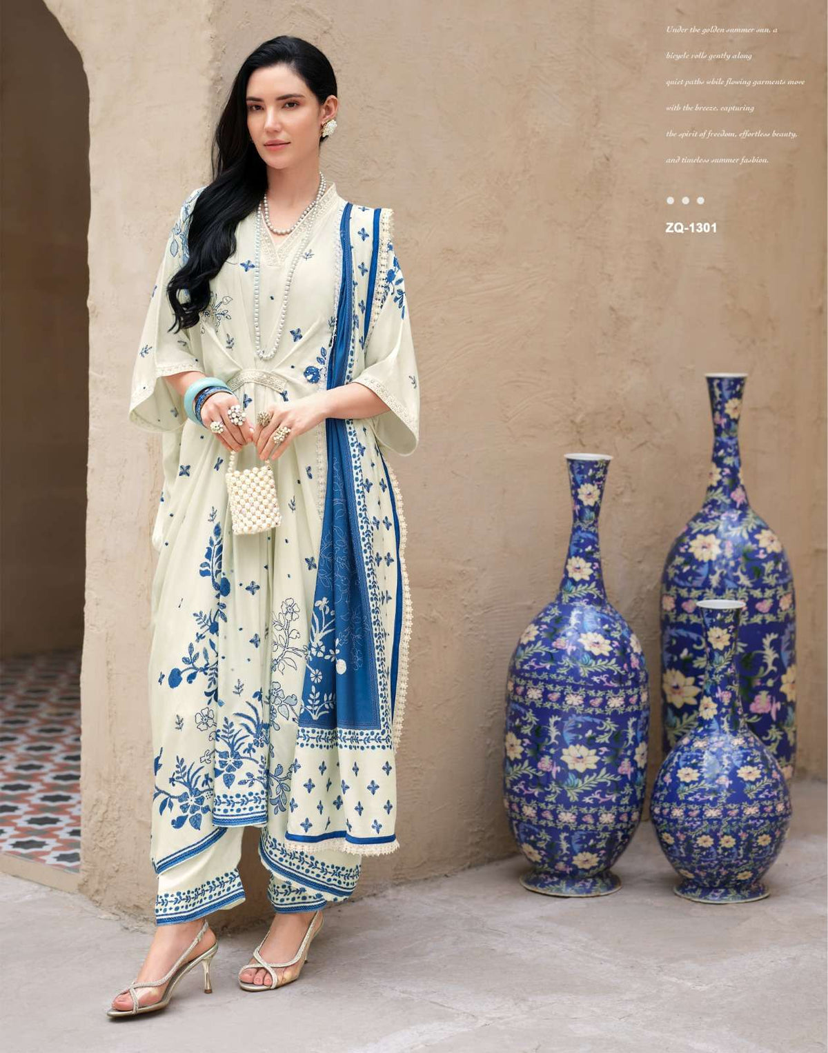 Sanaz Zarqash Digital Printed Muslin Salwar Suit - Amrah Wholesale