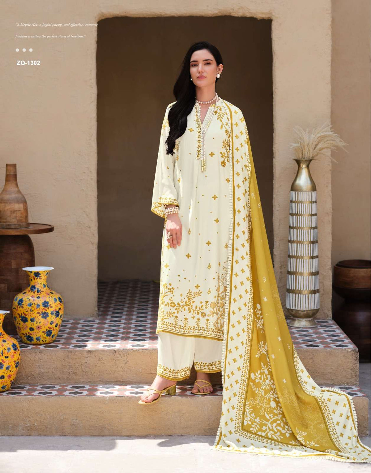Sanaz Zarqash Digital Printed Muslin Salwar Suit - Amrah Wholesale