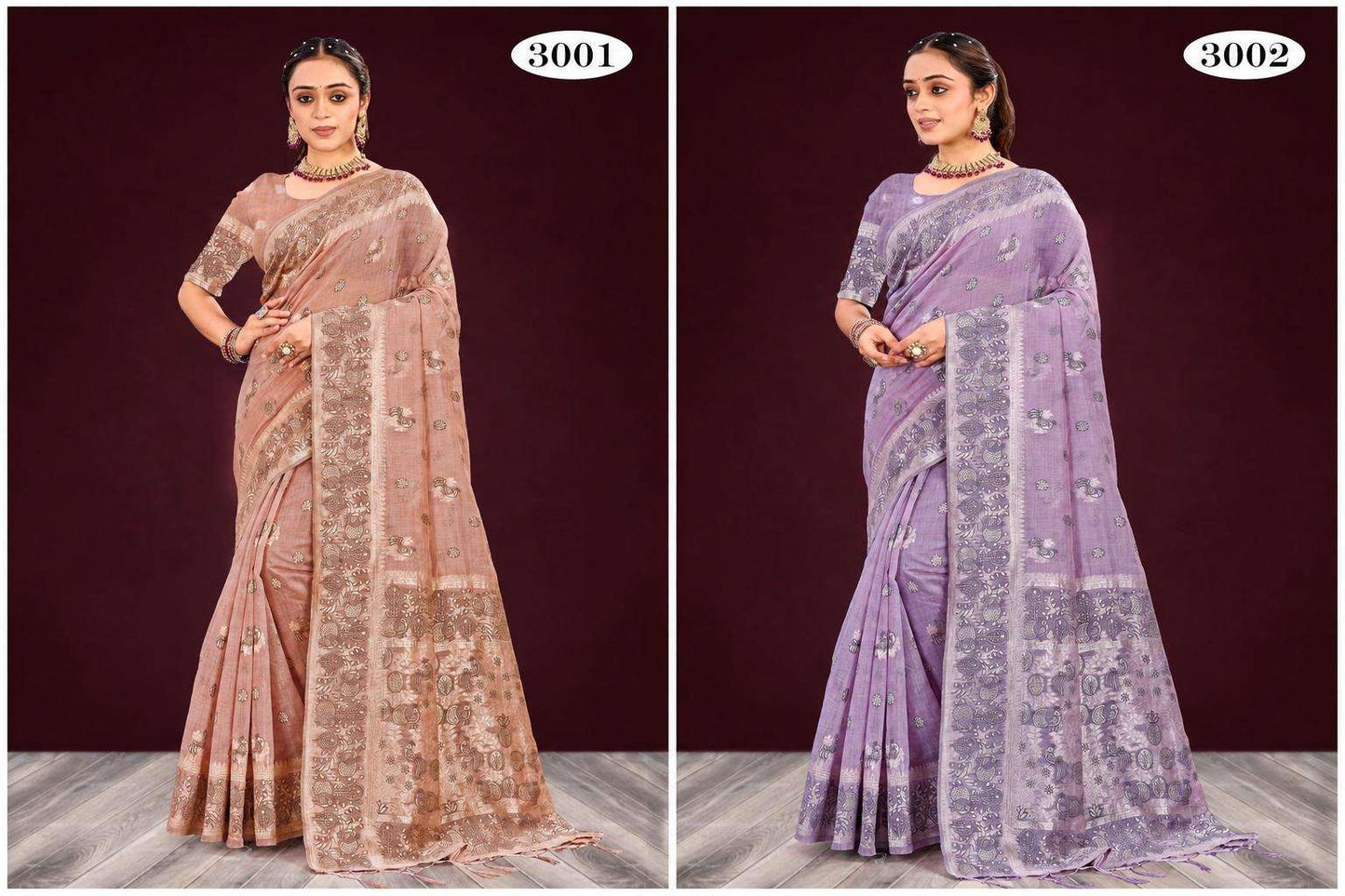 Sangam Aarohi Cotton Cotton Fabric Saree - Amrah Wholesale