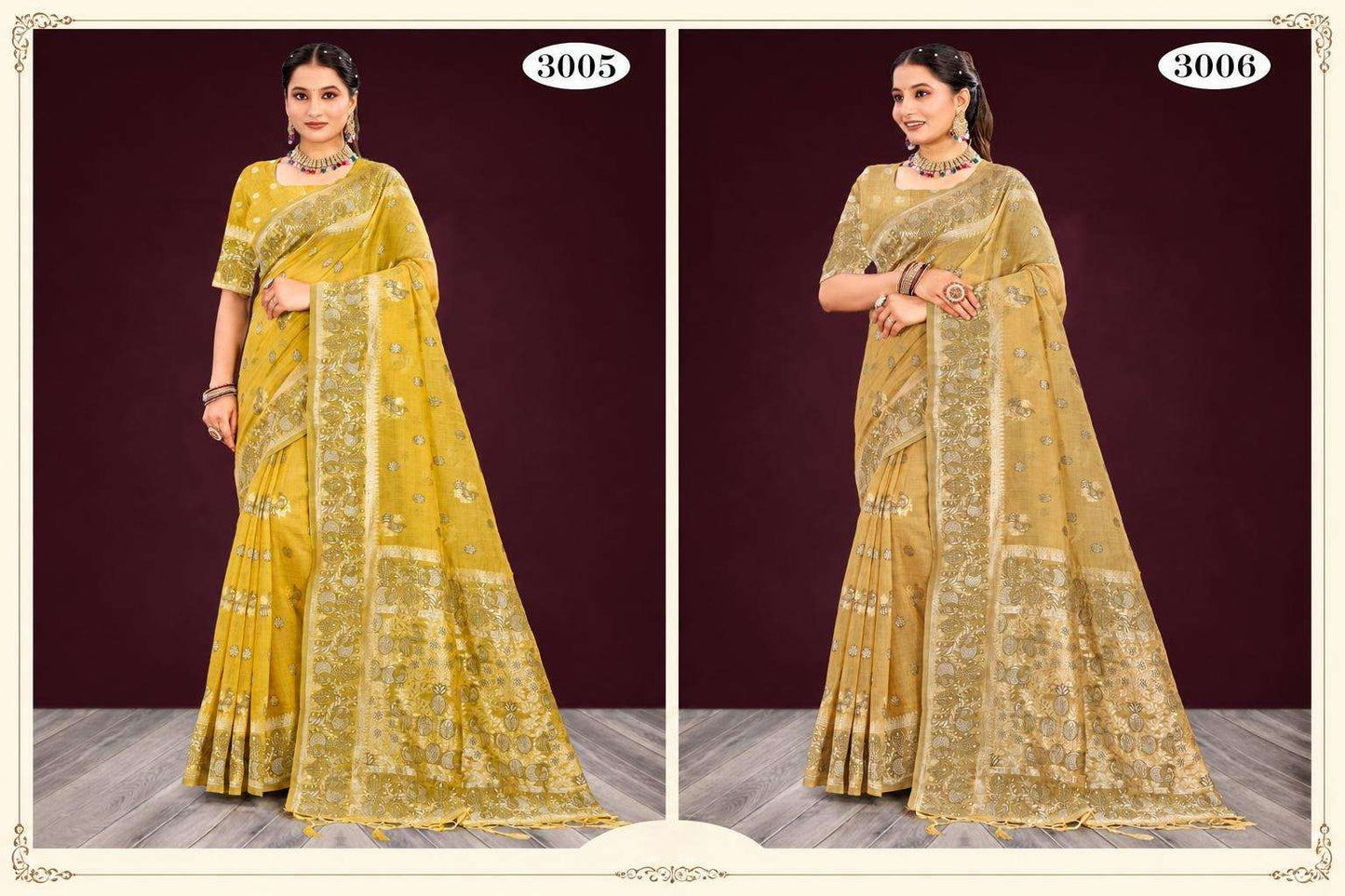 Sangam Aarohi Cotton Cotton Fabric Saree - Amrah Wholesale