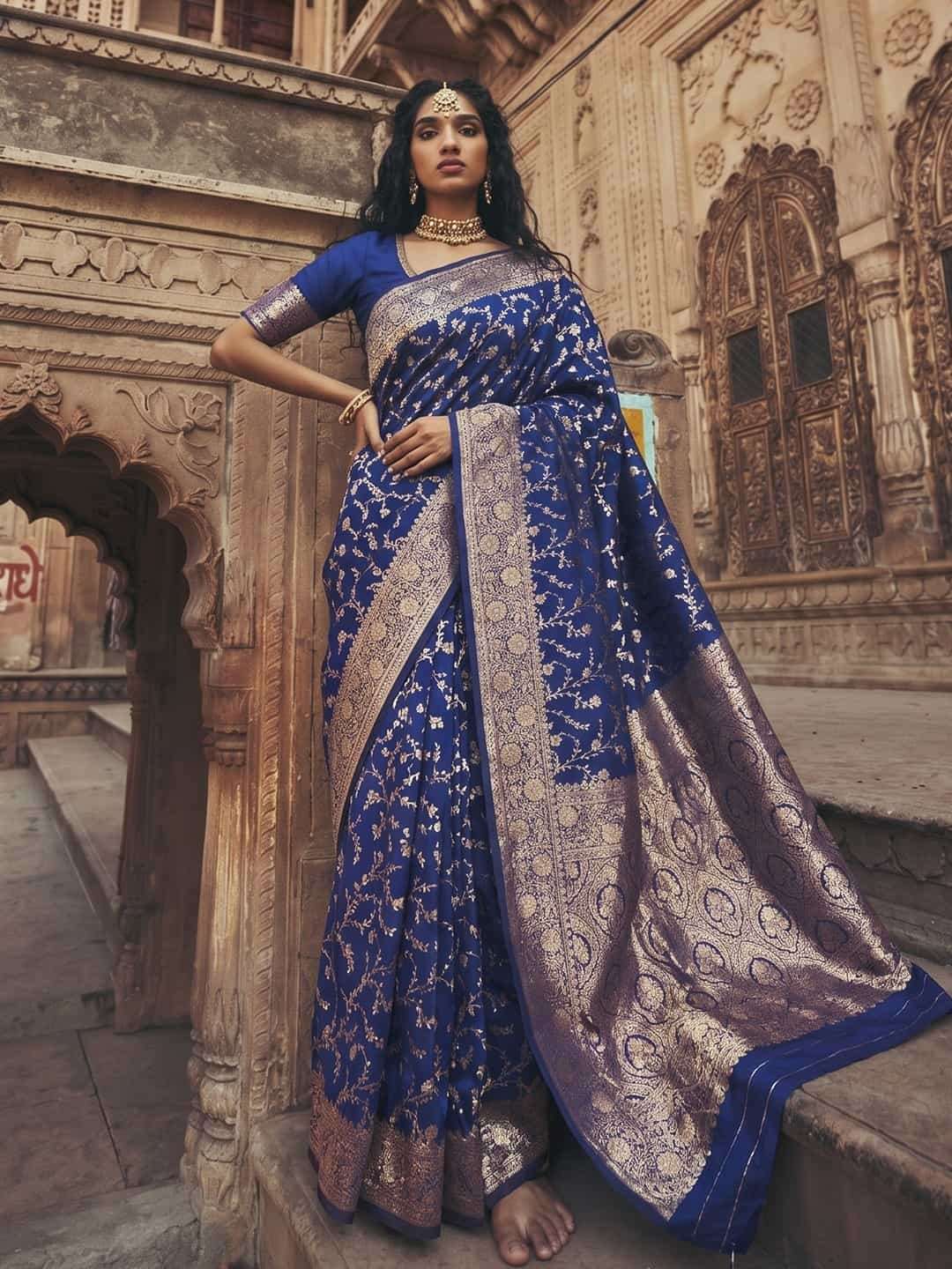 Sangam Saree Mandakini Art Silk Saree - Amrah Wholesale