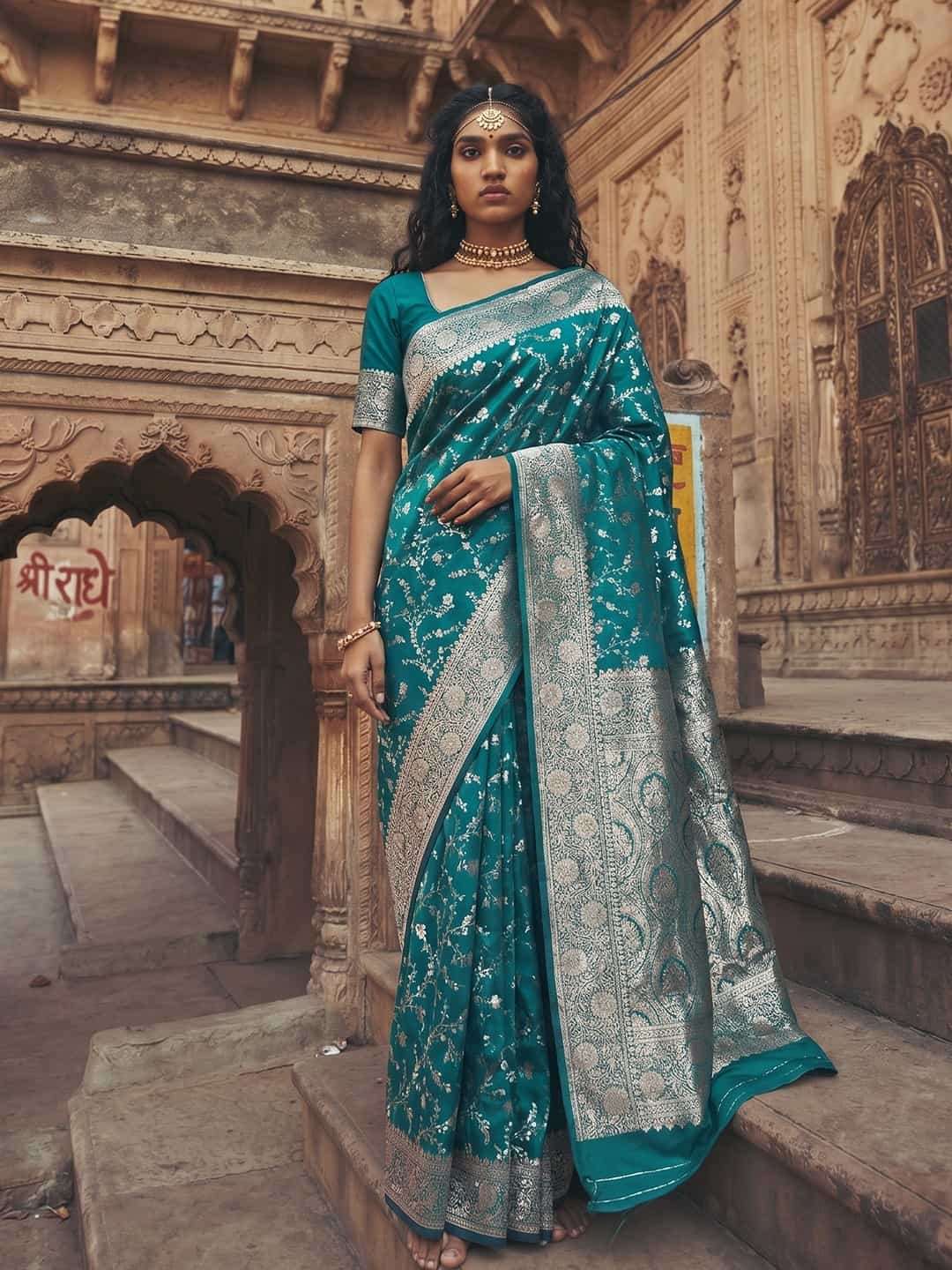 Sangam Saree Mandakini Art Silk Saree - Amrah Wholesale
