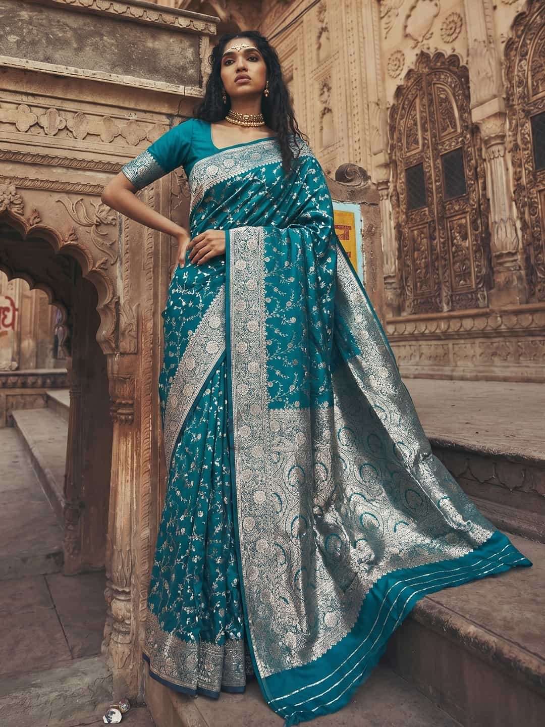 Sangam Saree Mandakini Art Silk Saree - Amrah Wholesale