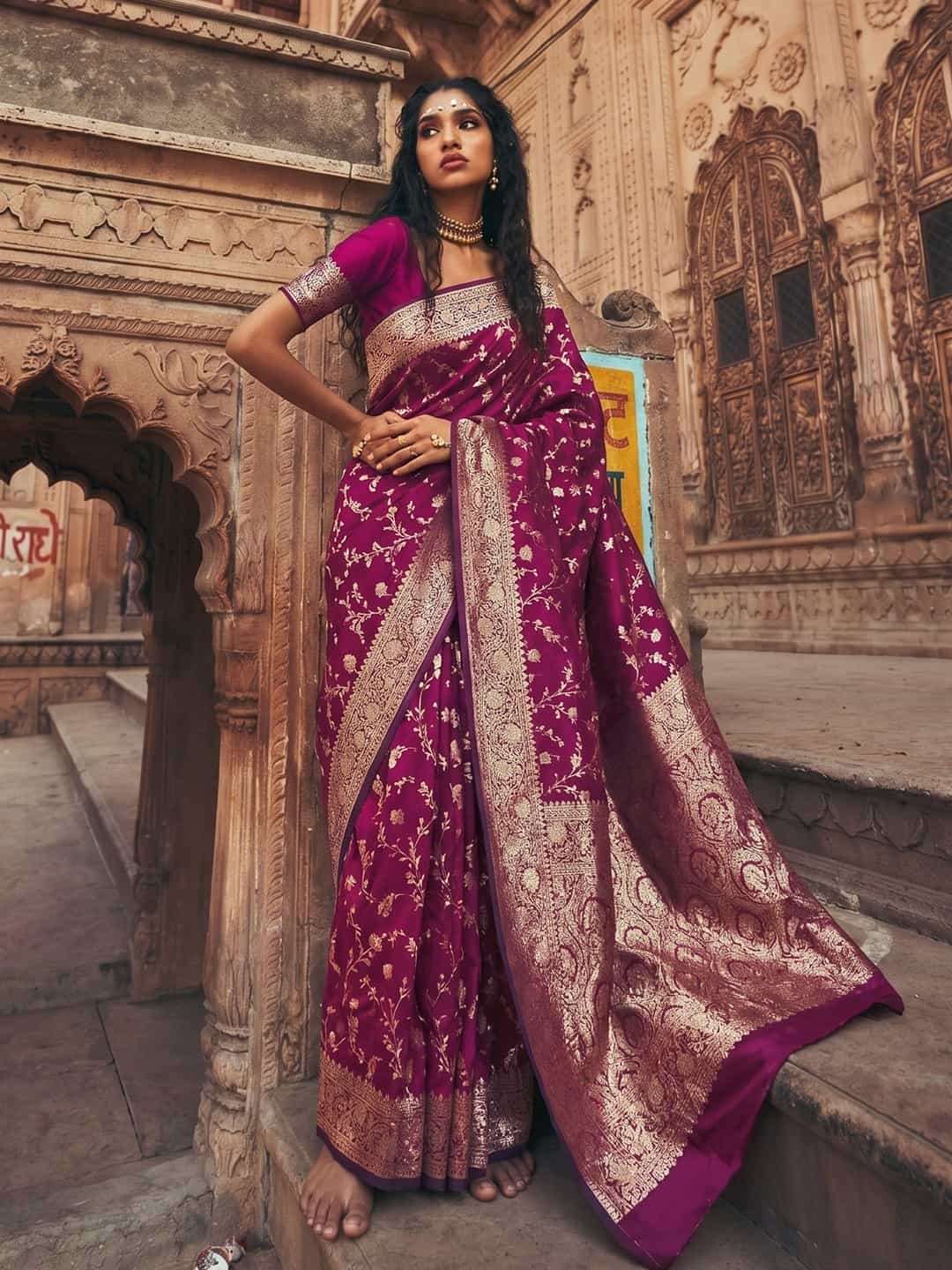 Sangam Saree Mandakini Art Silk Saree - Amrah Wholesale