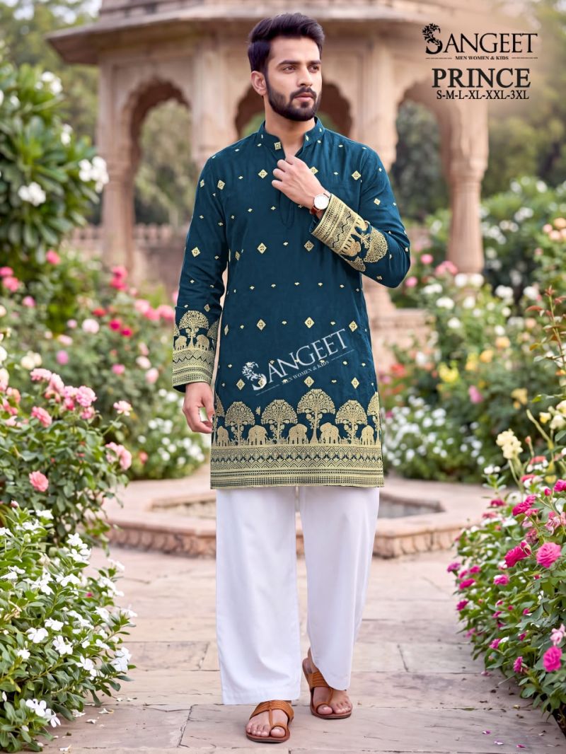 Sangeet Sangeet Prince Crush Sequence Work Men Kurta
