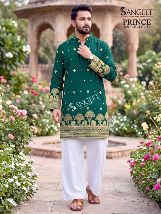 Sangeet Sangeet Prince Crush Sequence Work Men Kurta