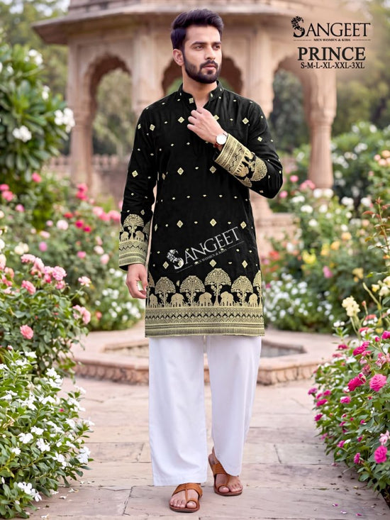 Sangeet Sangeet Prince Crush Sequence Work Men Kurta