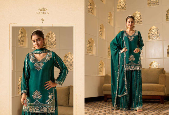 Sanika Fashion Amaira Georgette Silk Dress Material - Amrah Wholesale