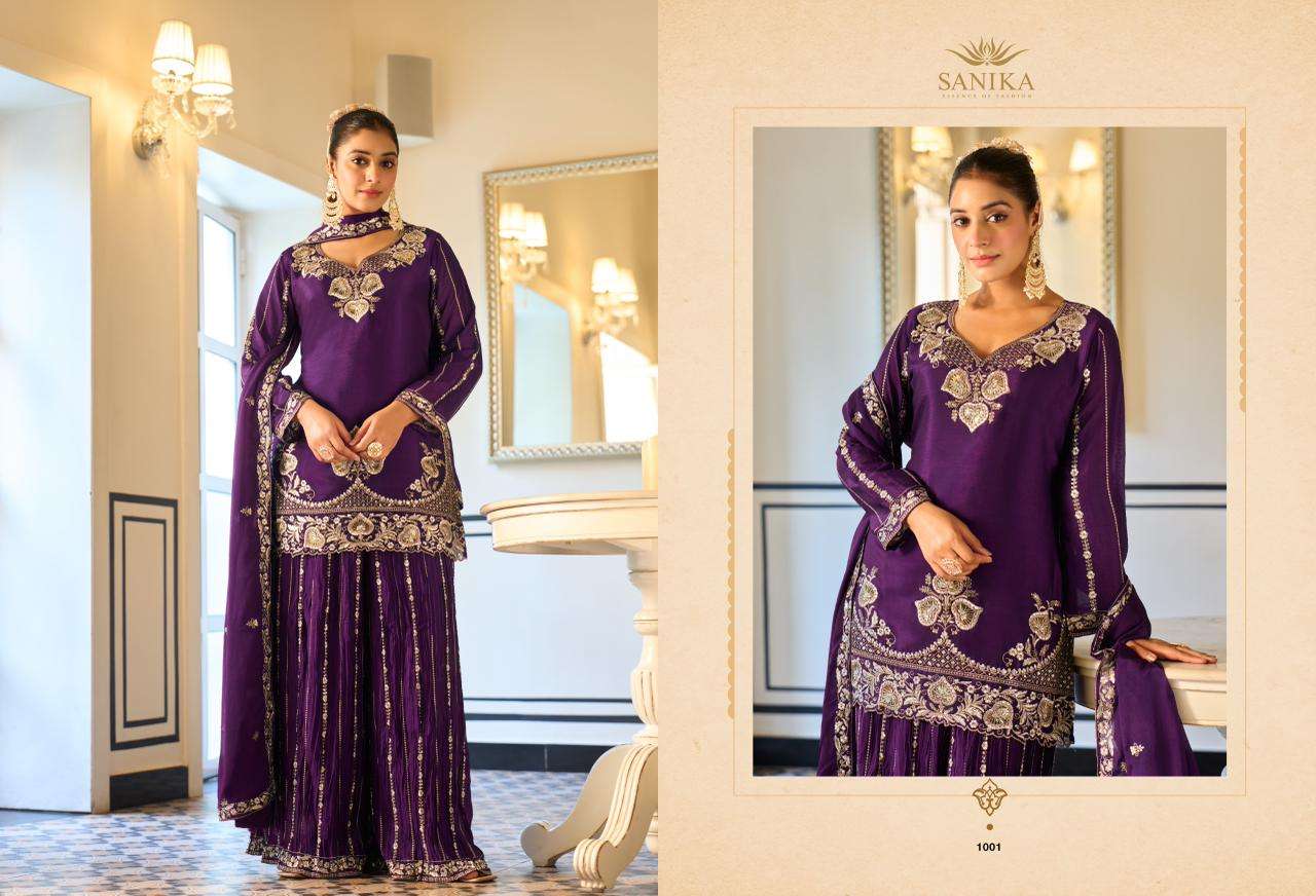 Sanika Fashion Amaira Georgette Silk Dress Material - Amrah Wholesale