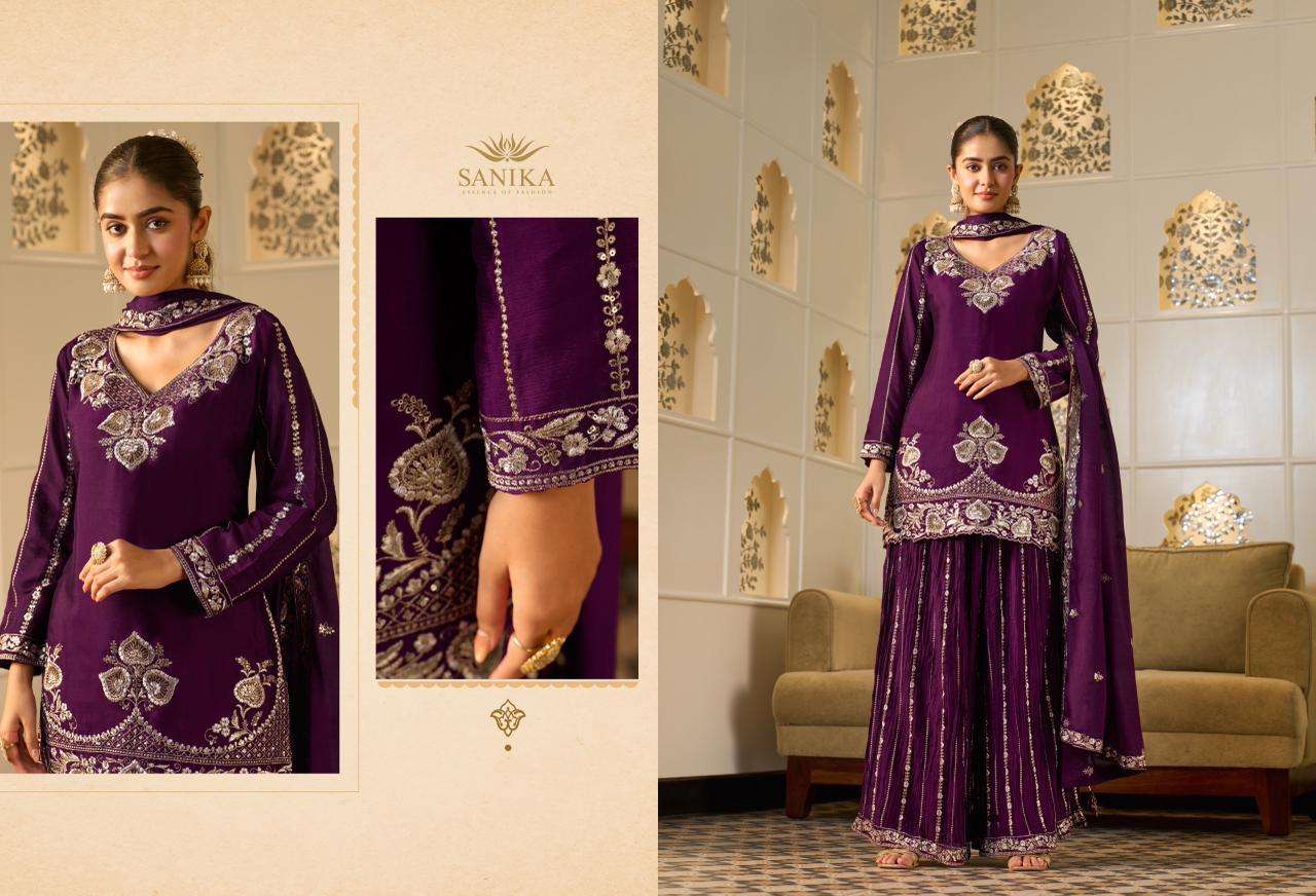 Sanika Fashion Amaira Georgette Silk Dress Material - Amrah Wholesale