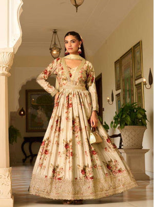 Sanika Fashion Jagmag 2001 To 2003 Chinon Silk Salwar Suit Set