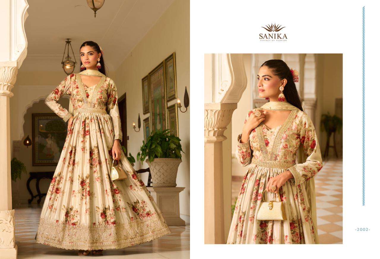 Sanika Fashion Jagmag 2001 To 2003 Chinon Silk Salwar Suit Set