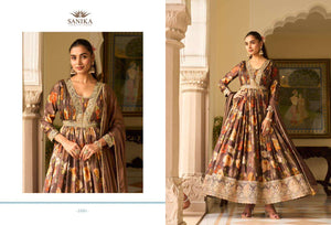 Sanika Fashion Jagmag 2001 To 2003 Chinon Silk Salwar Suit Set