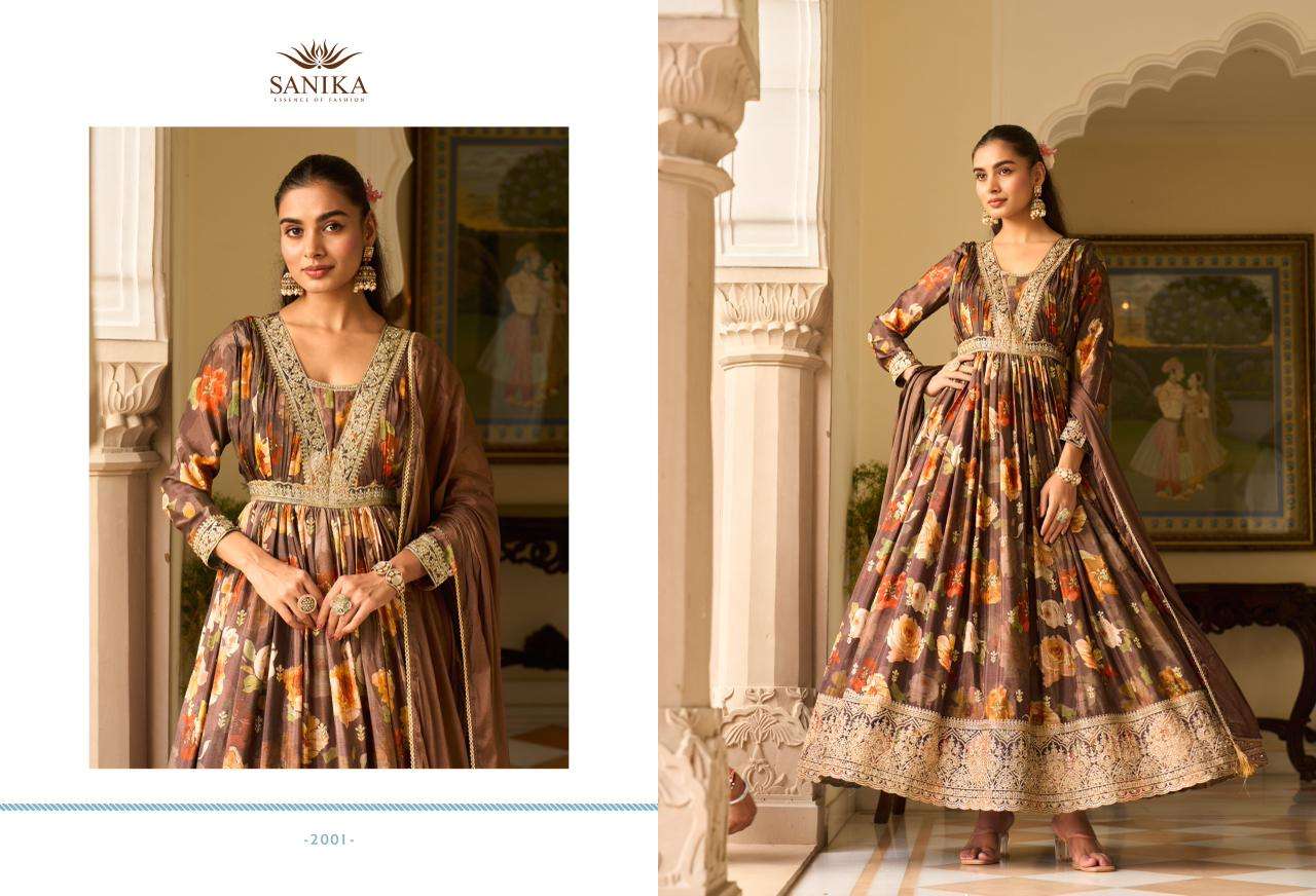 Sanika Fashion Jagmag 2001 To 2003 Chinon Silk Salwar Suit Set