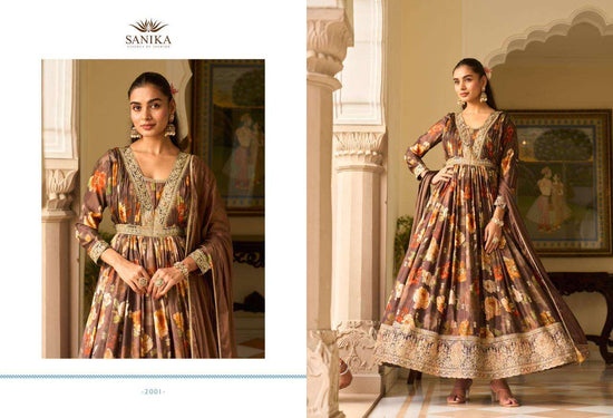 Sanika Fashion Jagmag 2001 To 2003 Chinon Silk Salwar Suit Set