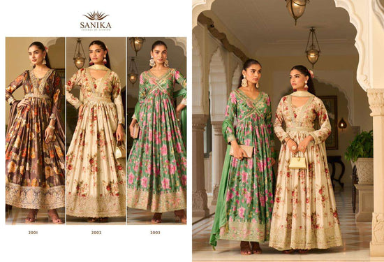 Sanika Fashion Jagmag 2001 To 2003 Chinon Silk Salwar Suit Set