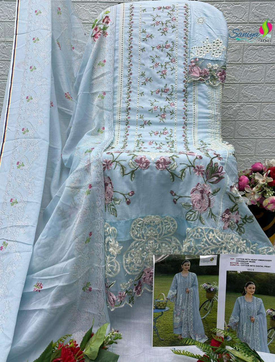 Saniya Trendz 1012 Abcd Chikankari Pakistani Suit