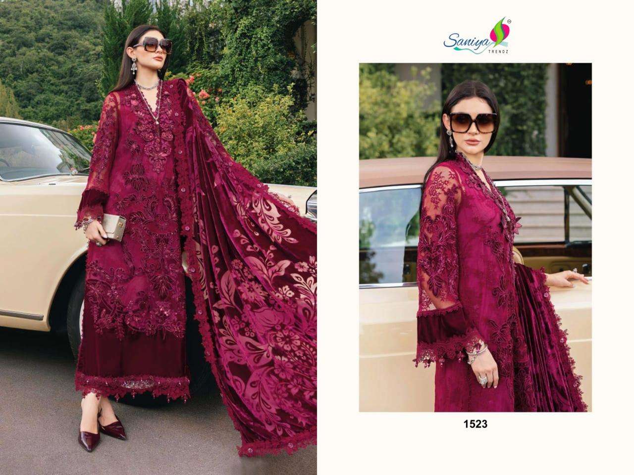 Saniya Trendz 1523 Rayon Embroidery Pakistani Suit - Amrah Wholesale