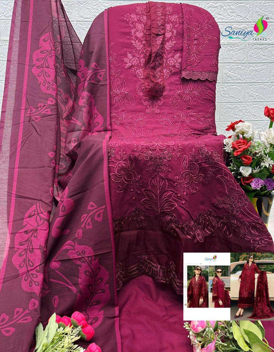 Saniya Trendz 1523 Rayon Embroidery Pakistani Suit - Amrah Wholesale