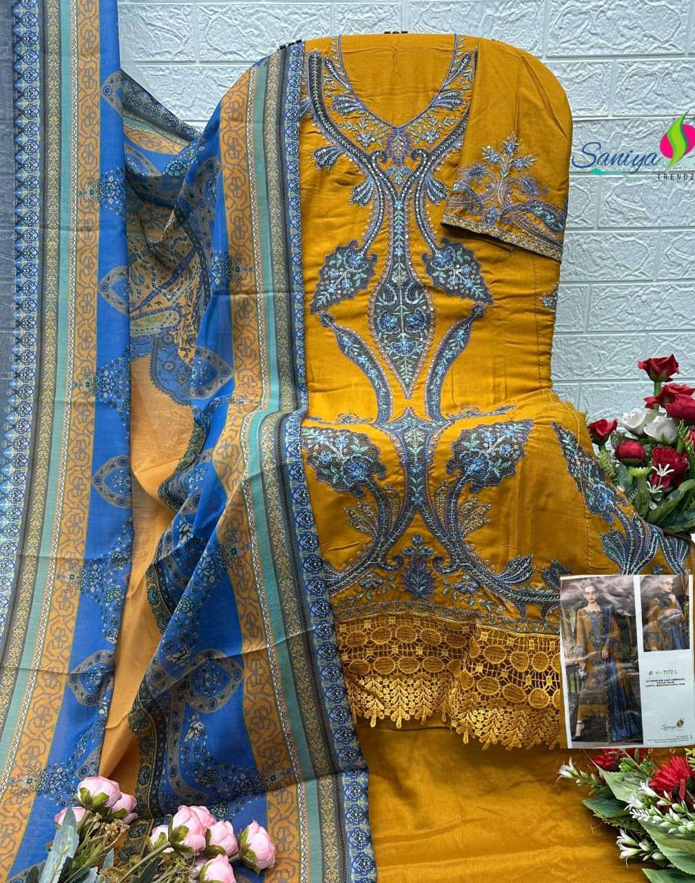 SANIYA TRENDZ 7172 Pakistani Suit Set Wholesale Catalogue - Amrah Wholesale
