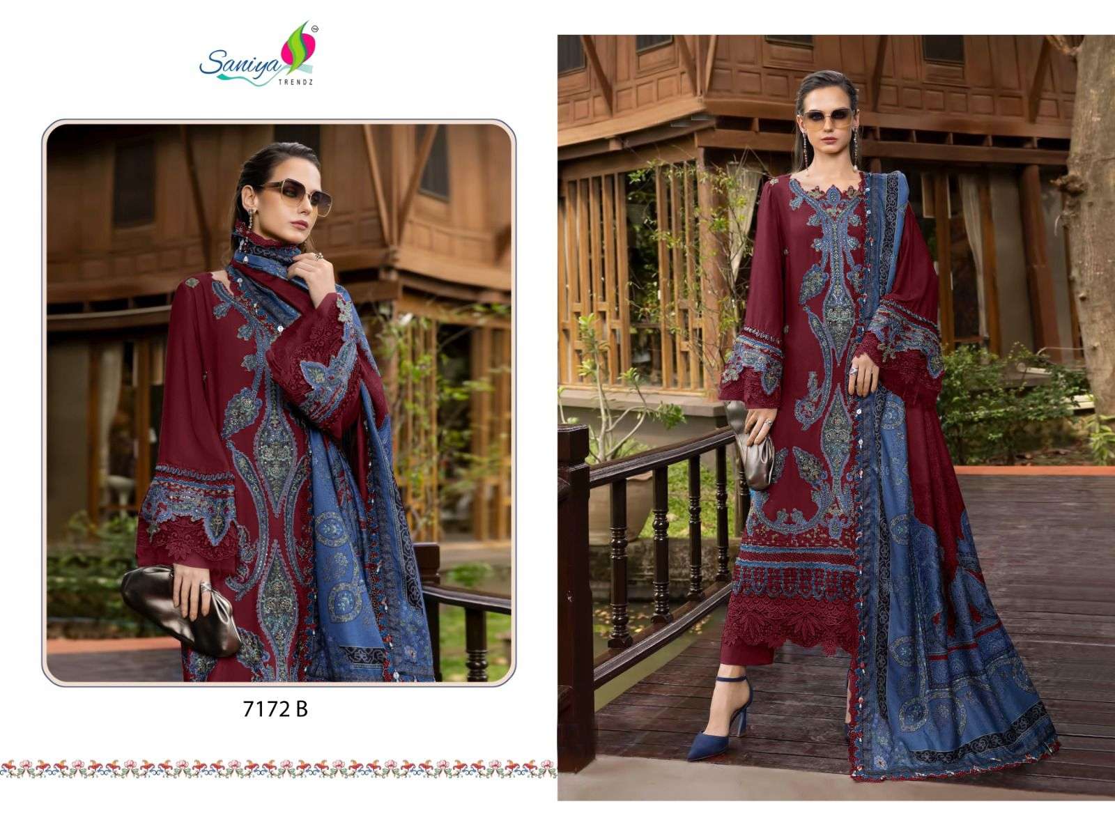 SANIYA TRENDZ 7172 Pakistani Suit Set Wholesale Catalogue - Amrah Wholesale