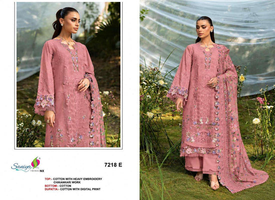 Saniya Trendz 7218 Cotton Chikankari Embroidered Salwar Suit
