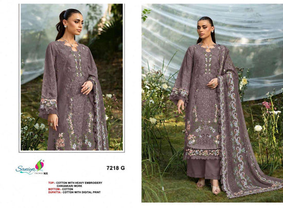 Saniya Trendz 7218 Cotton Chikankari Embroidered Salwar Suit