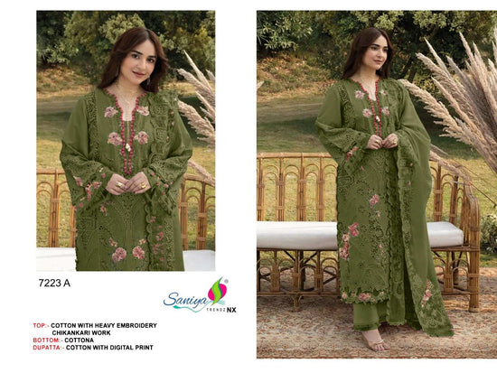 Saniya Trendz 7223 Cotton Chikankari Pakistani Suit