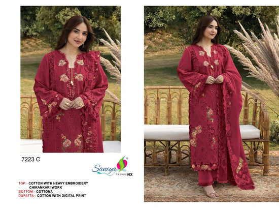 Saniya Trendz 7223 Cotton Chikankari Pakistani Suit