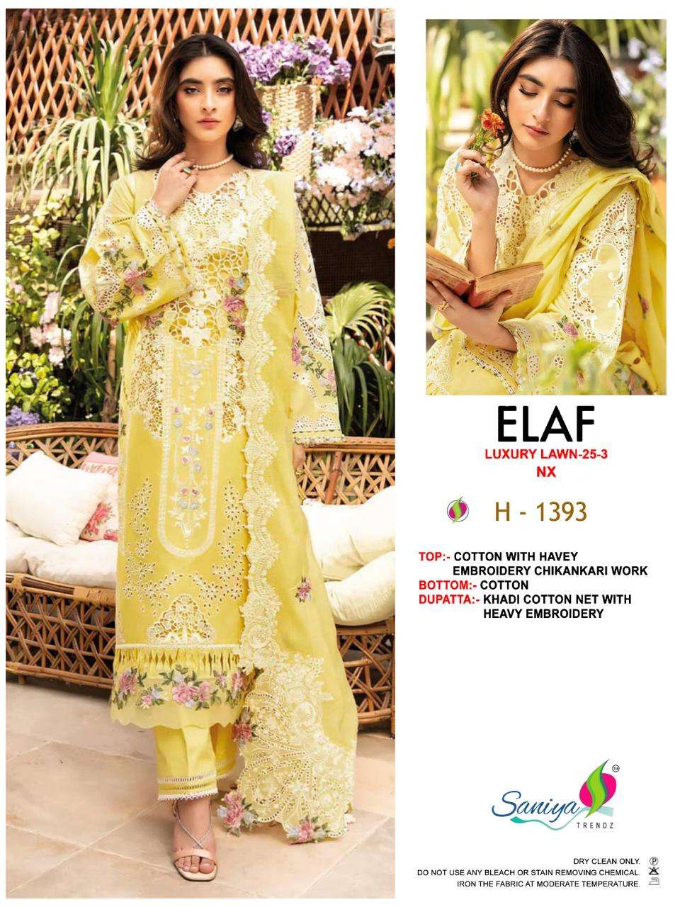 Saniya Trendz Elaf Luxury Lawn Vol-03