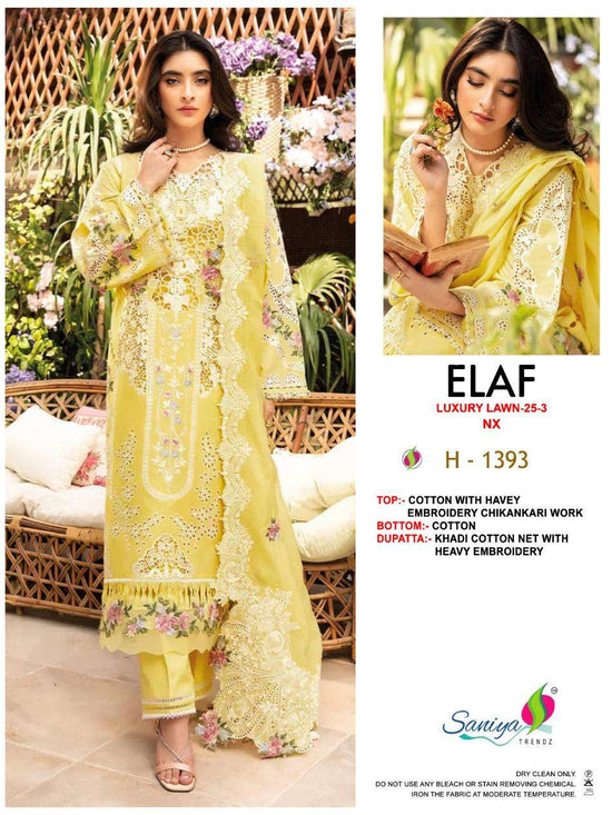 Saniya Trendz Elaf Luxury Lawn Vol-03