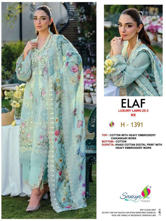Saniya Trendz Elaf Luxury Lawn Vol-03