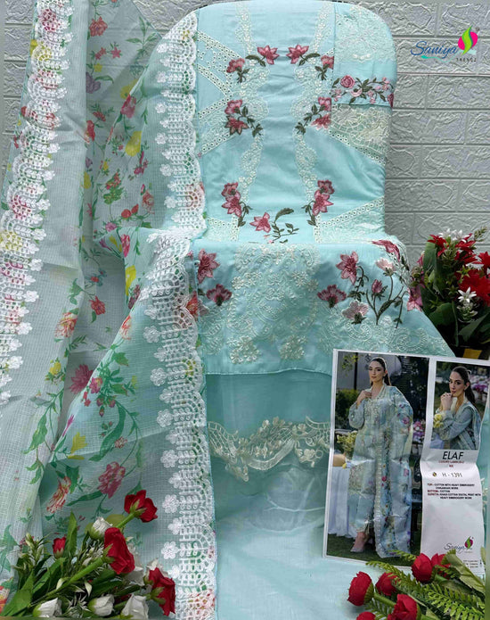 Saniya Trendz Elaf Luxury Lawn Vol-03