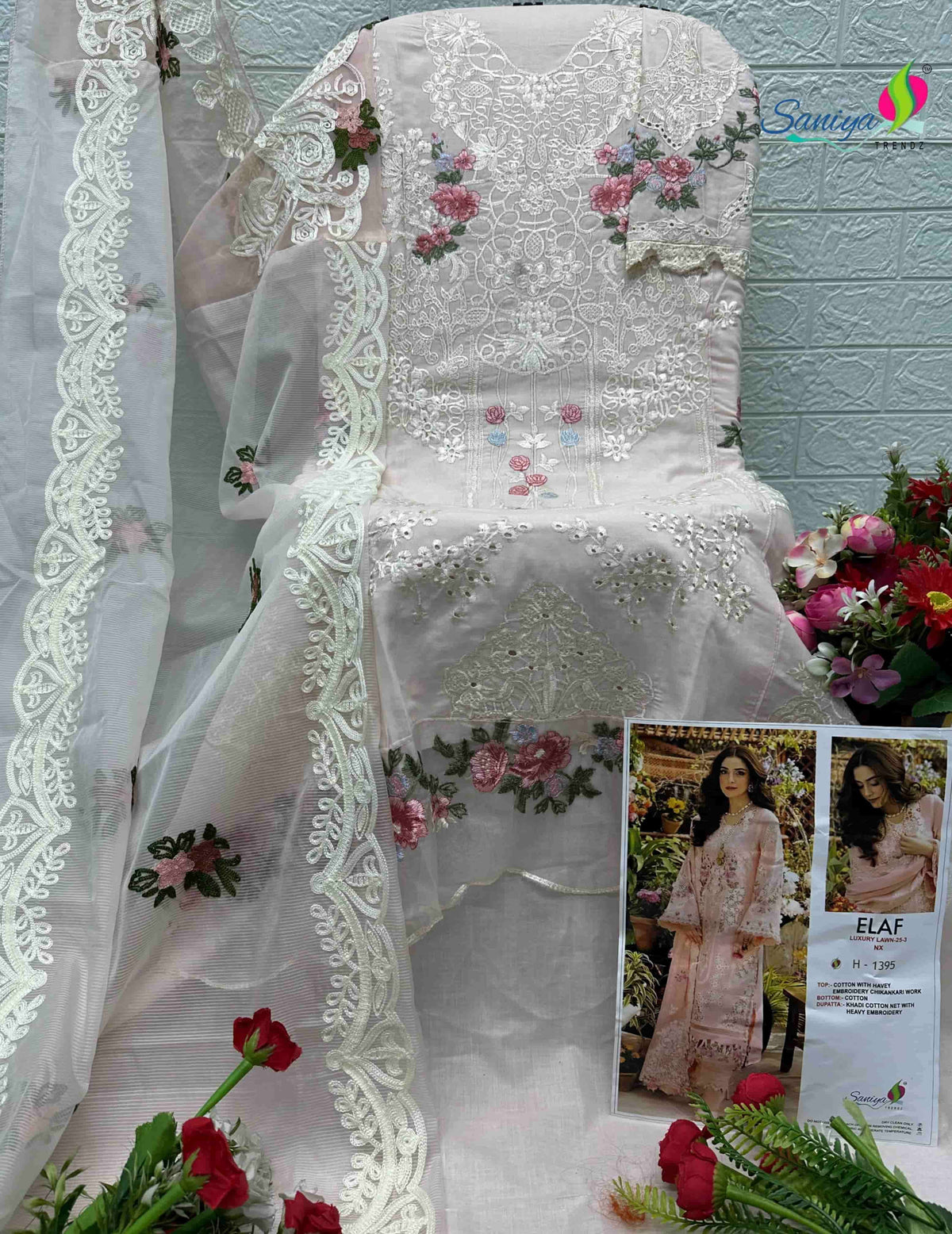 Saniya Trendz Elaf Luxury Lawn Vol-03