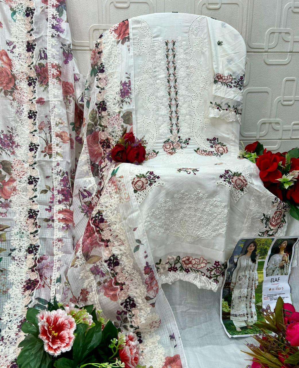 Saniya Trendz Elaf Premium Vol-2 Cotton Embroidery Pakistani Suit - Amrah Wholesale