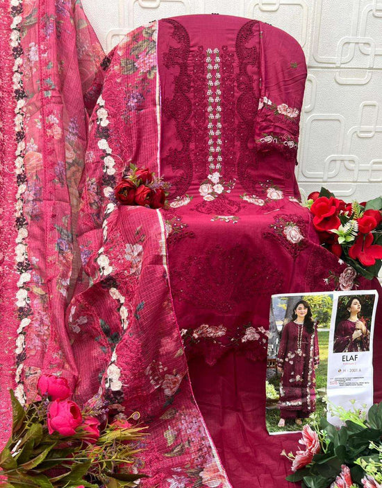 Saniya Trendz Elaf Premium Vol-2 Cotton Embroidery Pakistani Suit - Amrah Wholesale