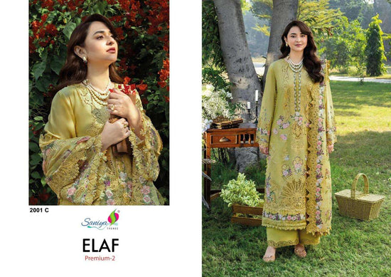 Saniya Trendz Elaf Premium Vol-2 Cotton Embroidery Pakistani Suit - Amrah Wholesale