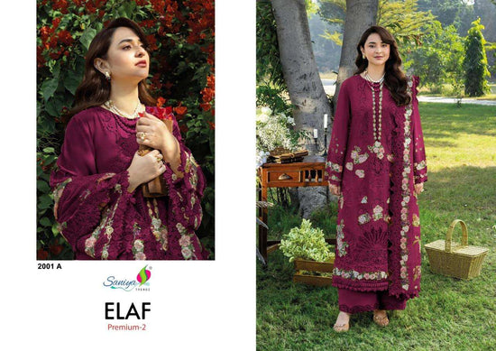 Saniya Trendz Elaf Premium Vol-2 Cotton Embroidery Pakistani Suit