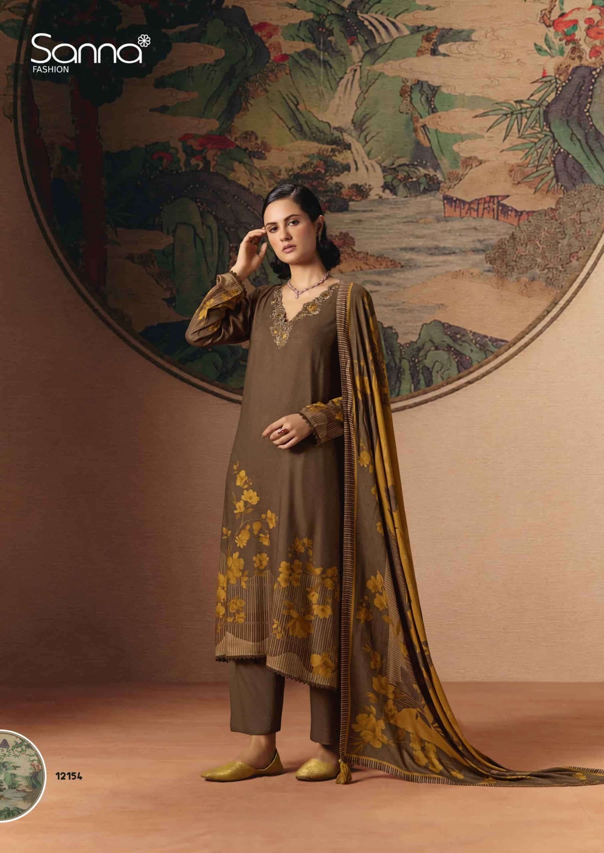 Sanna Fashion Elle Pure Viscose Pashmina Dress Material